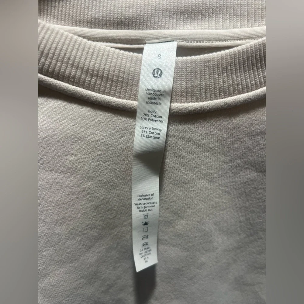 Lululemon Braided Cream Sweater Long Sleeve Detail Size 8 Womens EUC - Picture 4 of 7
